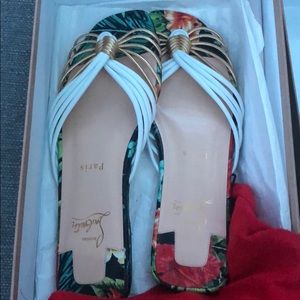 Christian Louboutin Hawaii leather Slides Sz. 38
